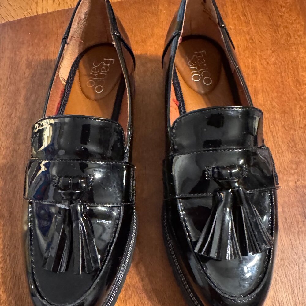 Franco Sarto "Brody" Patent Leather  Loafers with Tassels sz 7M